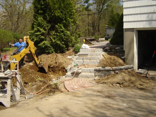 steps and wall